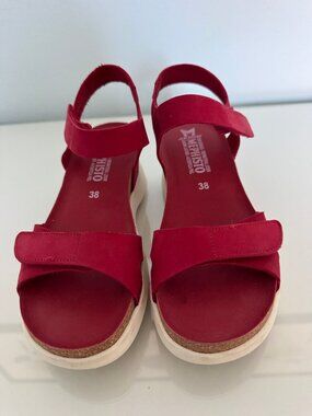 Mephisto Coraly Sandal Red Nubuck Size US 8 / EU 38